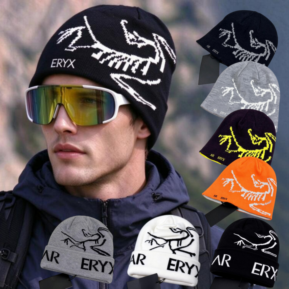 Classic Beanie Designer Wool Hat Luxury Cashmere Bird Head Toque Embroidered Ancient Bird Street Fashion Brand Arc Beanies Autumn And Winter Warm Sk