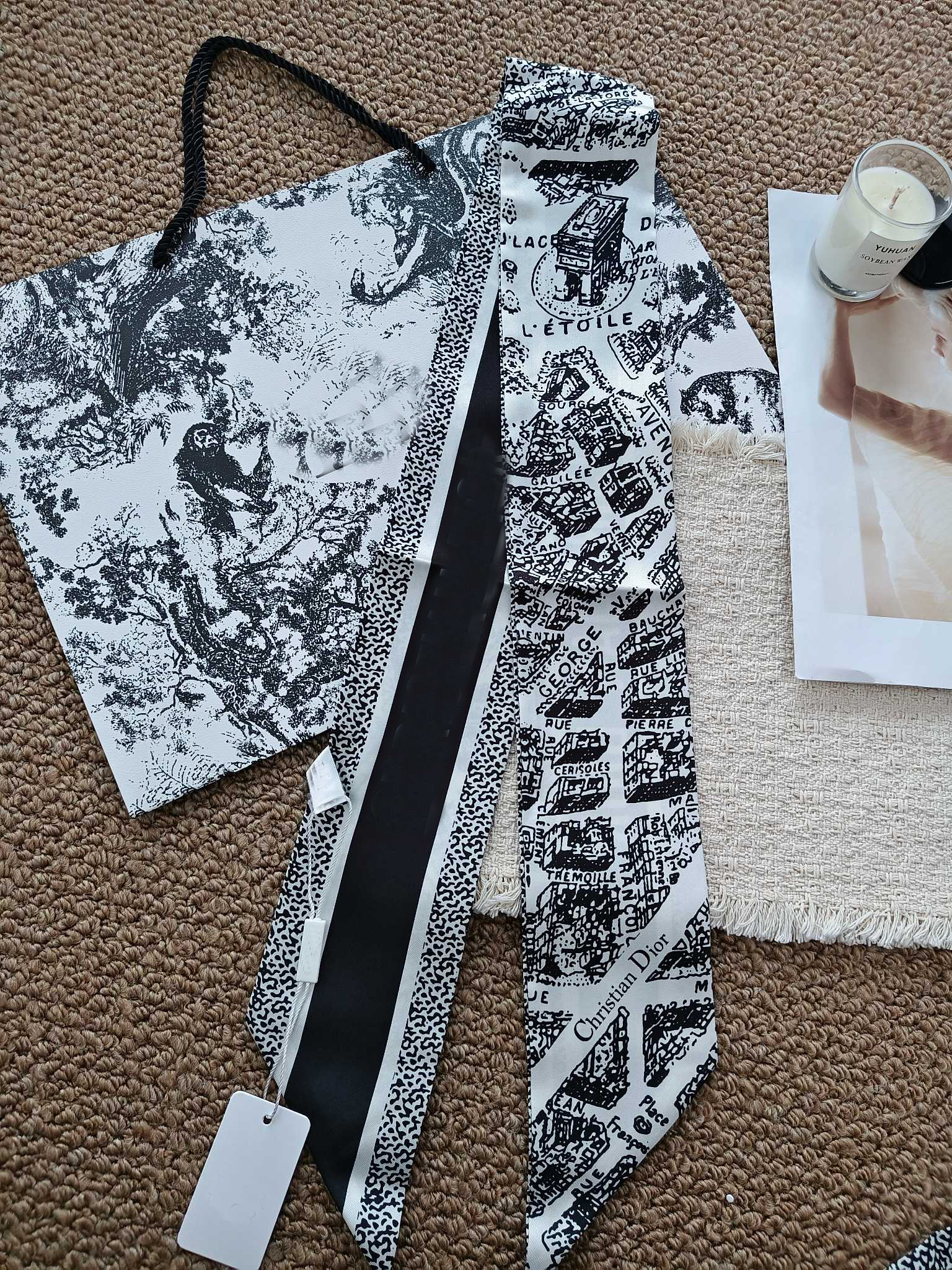 Classic Designer Silk scarf Fashion Brand Printed Double Sided Satin Binding Ribbon Gentle And Romantic Travel Hair Tie Neck Exquisite Gifts 100*6CM