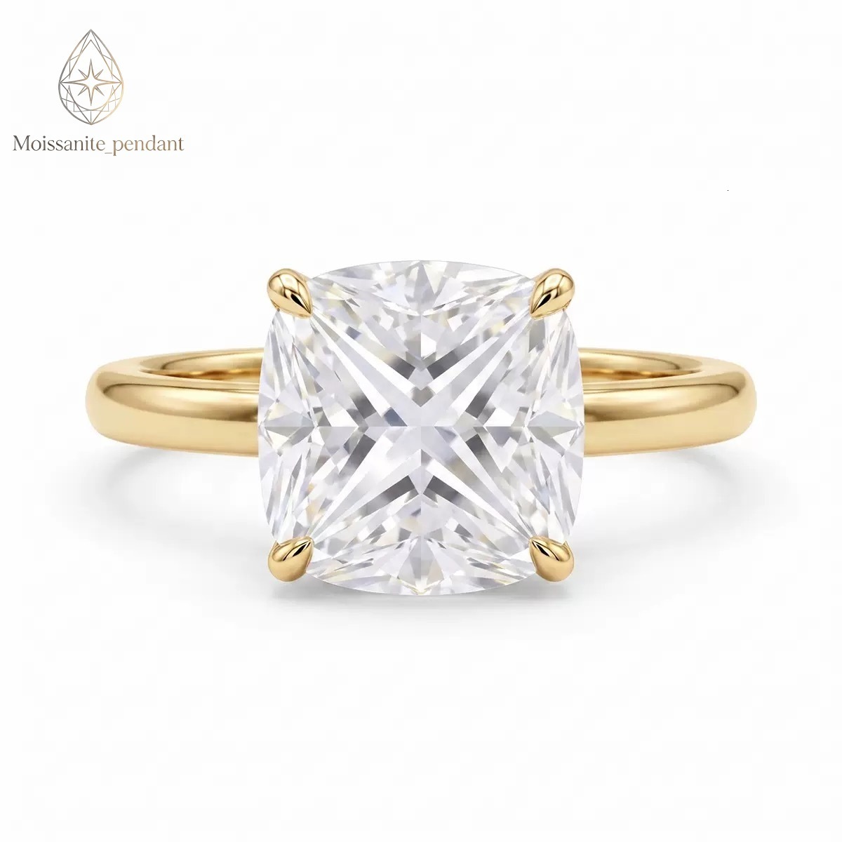 Lady Wearing Iced Full Paved Moissanite Ring Brilliant Cut 925 Sterling Silver Hip Hop Wide Wedding Band Fine Jewelry Rhodium Plated