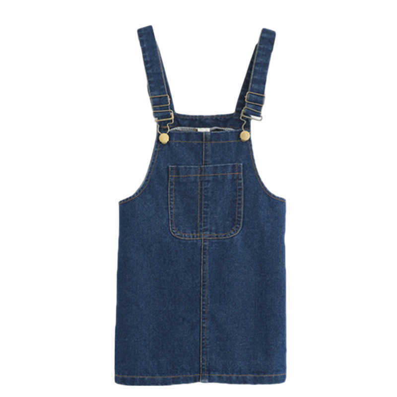 New 2026 Girls' Denim Strap Baby Dress Cotton Toddler Girls Spring Summer Autumn Sleeveless Pocket Front Short Dress 2-10Y S2610160G44