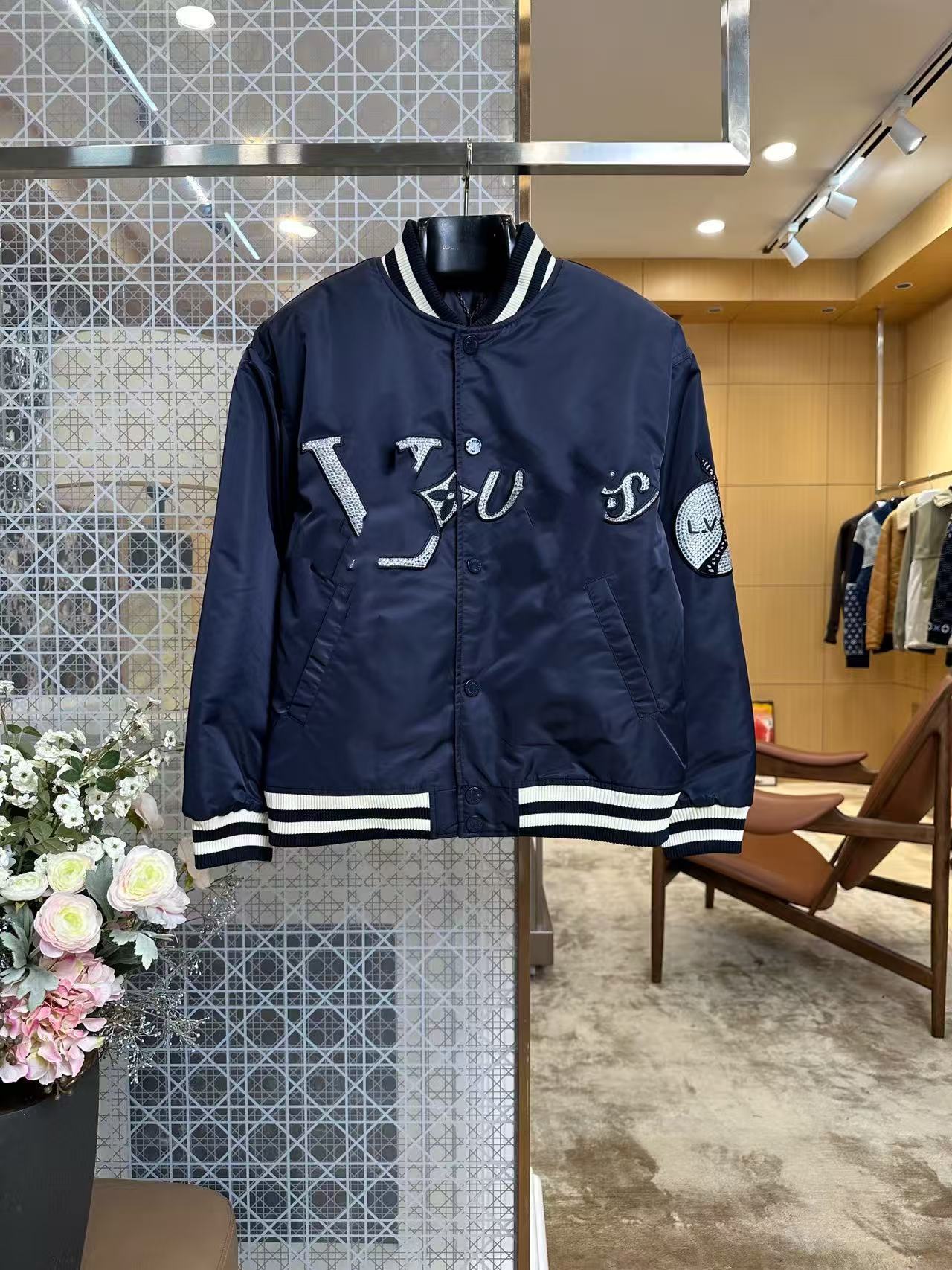 Designer Cross-Border European-Style 2026 High-Quality Rhinestone-Embellished Baseball Collar Cotton Jacket f26b