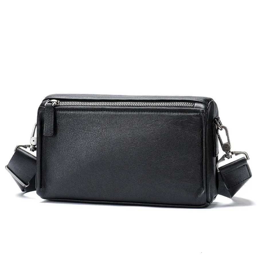 Shoulder Bags Genuine Leather Men Women Small Shoulder Bag Business Crossbody Bags High Capacity Cowhide Messenger Bag For 7.9 Inch Ipad H261016