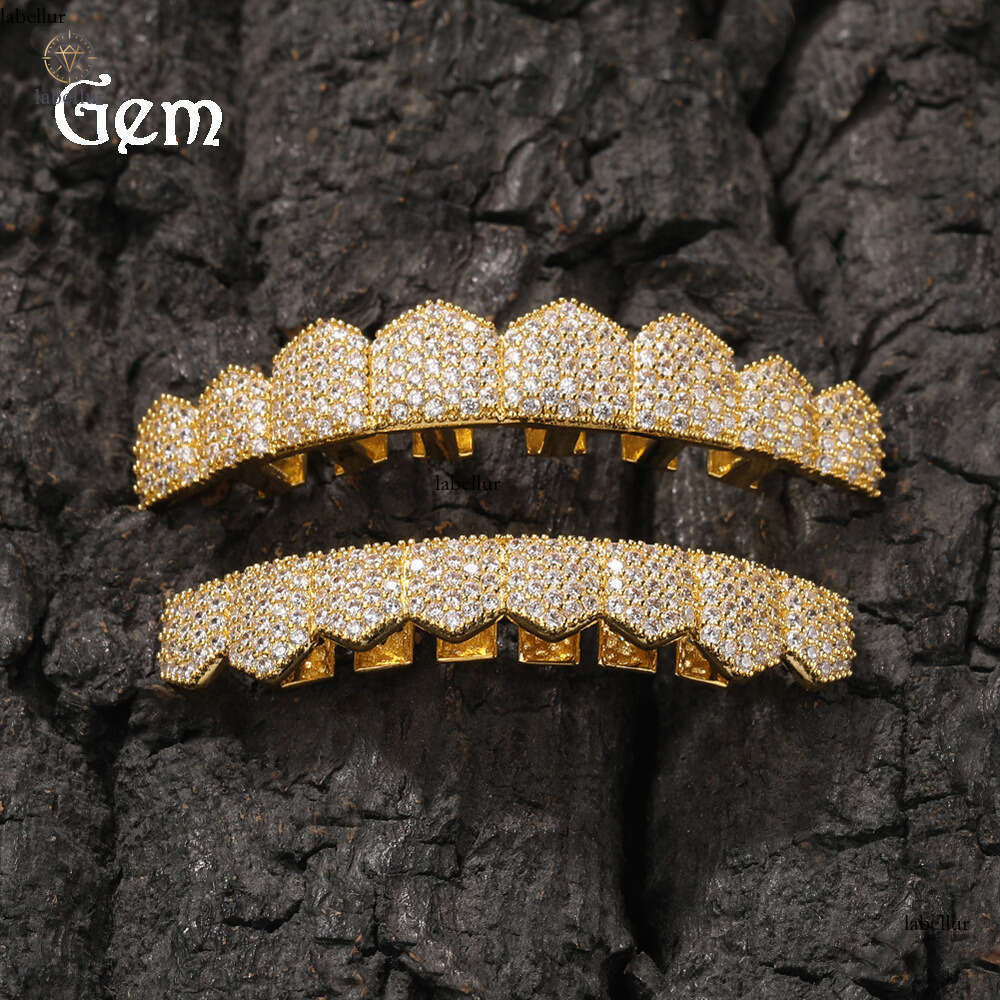 Moissanite Jewelry Hip Hop New Silver Material 8 Moissanite Bracelet Bold Exaggerated Trendy Teeth Jewelry Factory Direct Sale e