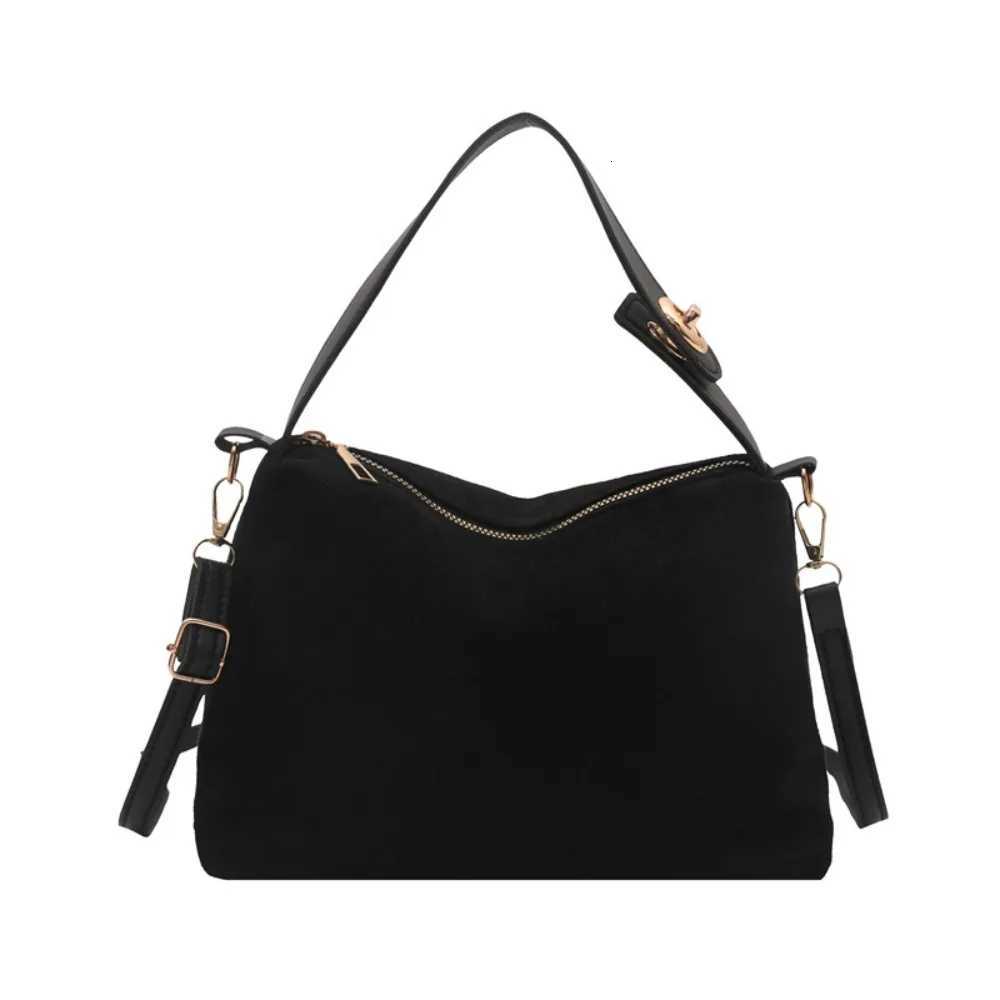 Shoulder Bags New Suede Shoulder Bag PU Leather Vintage Crossbody Bag Large Capacity Casual Handbag Unisex X261016