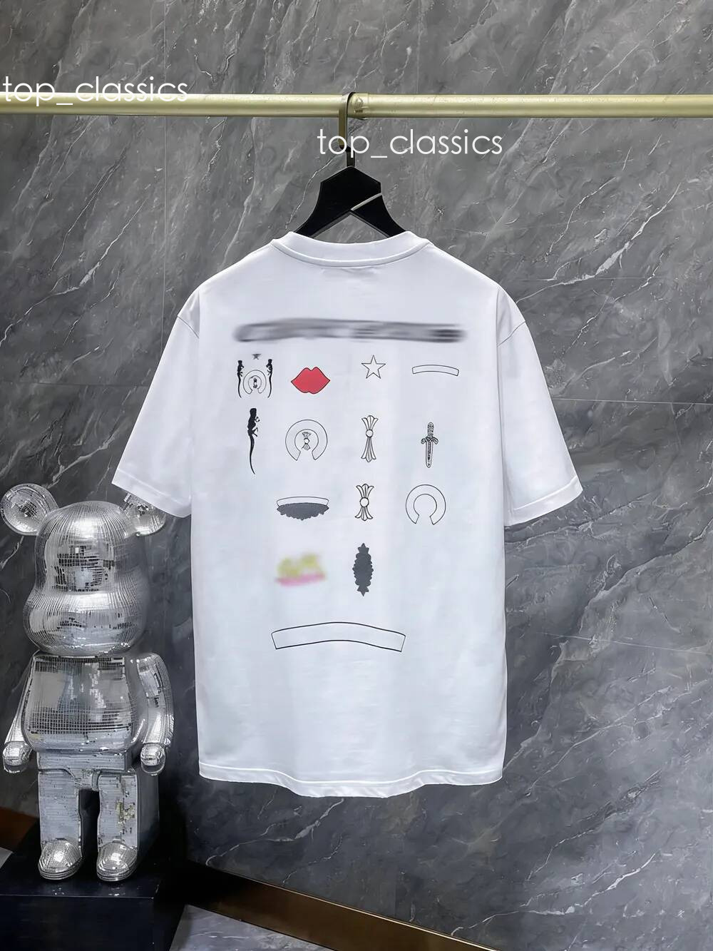 Designer Chromelys Tshirt Shirt Graphic Tee Mens Chrome T Shirt Designer Shirt Tshirt For Men Summer Cotton Round Neck Tees Short Sleeves Chrome Shi
