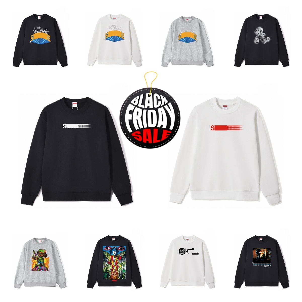 Support Wholesale Luxe Men S Shirts Fall Winter Long Sleeve Graphic Tee Y2k Hip Hop Streetwear Wear Thick Black White Grey Tops Letters Clothes