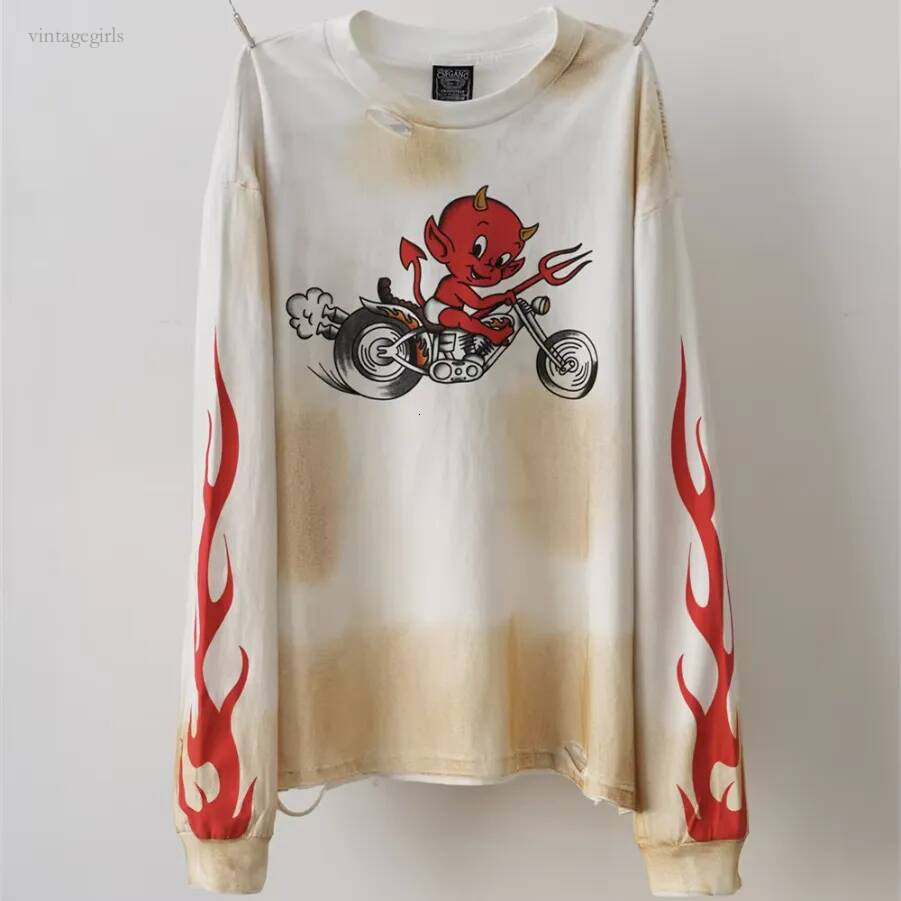 Designer Shirt Men Long Sleeve Hole T Shirt Men Women High Quality 2026Ss Tee Tops T Shirts Autumn Graphic Streetwear Y2k Size S-Xl