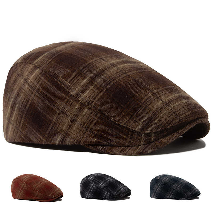 Herringbone Plaid Thin Beret Summer Men Womens Vintage Casual Flat Hat For Spring Autumn Fashion Visor Caps Female Newsboy Cap SESCS261016FJIQ