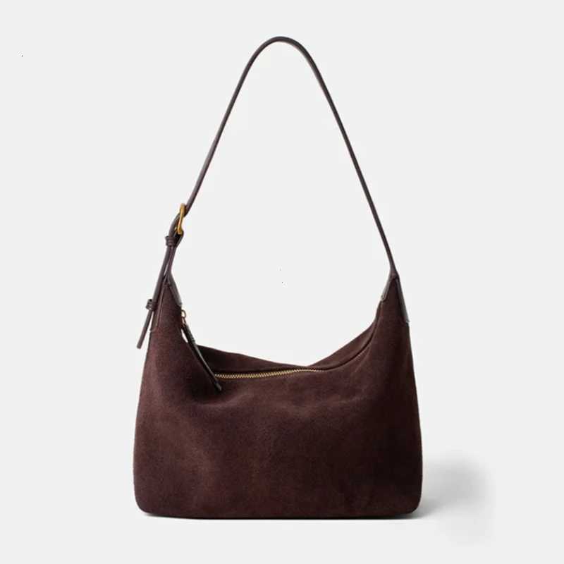 Evening Bags 2026 New Vintage Women's Bag Chamois Leather Underarm Pouch For Women Large Capacity Handbag Shopping Shoulder Bag Purses H261016