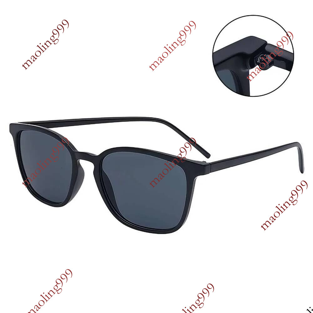 Designer's new minimalist retro square suitable for men's and women's trendy sunglasses star street photography glasses