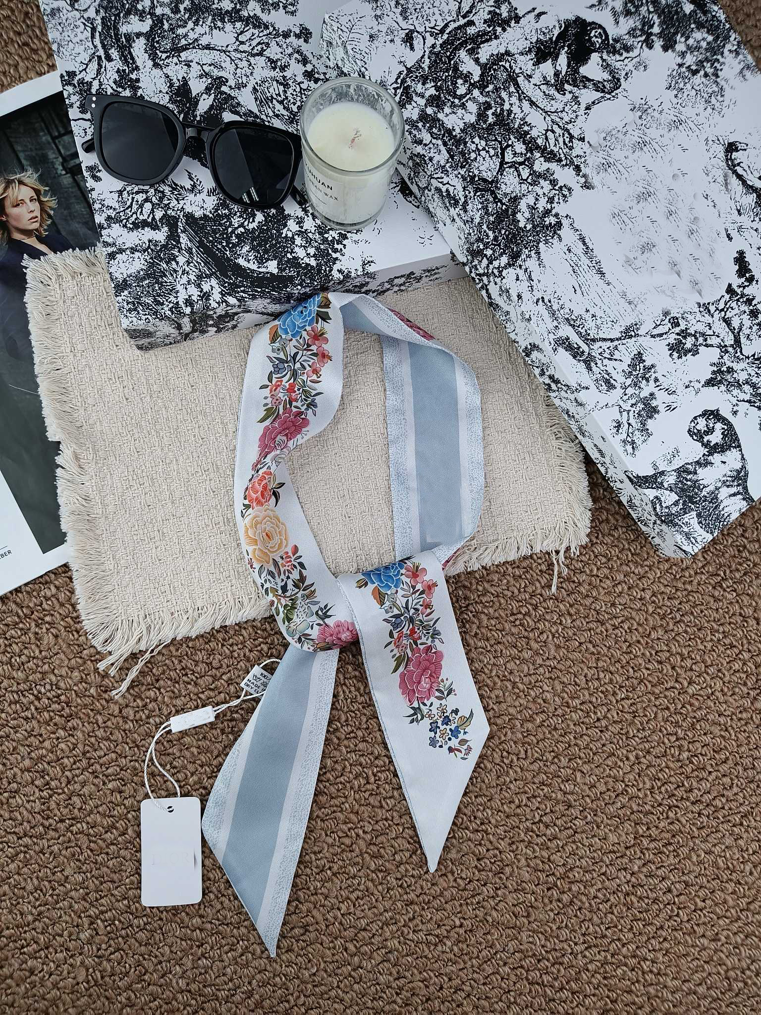 High Quality Designer Silk scarf Fashion Brand Printed Double Sided Satin Binding Ribbon Gentle And Romantic Travel Hair Tie Neck Exquisite Gifts 10