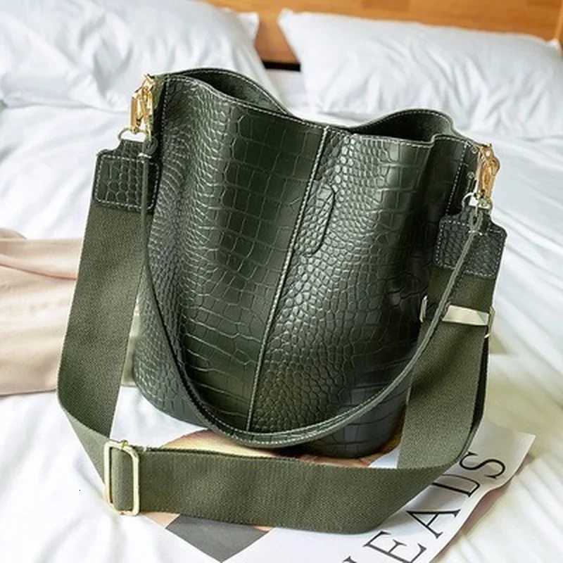 Shoulder Bags Vintage Leather Stone Pattern Crossbody Bags for Women 2022 New Shoulder Bag Fashion Handbags and Purses Bucket Bags H261016