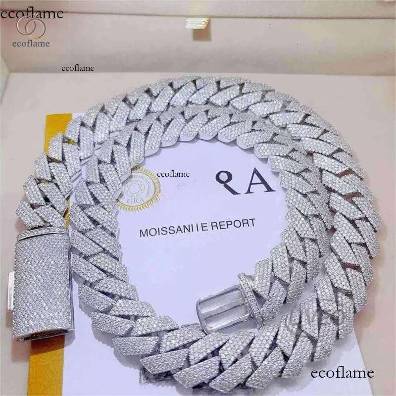 necklace designer jewelry cuban k chain Iced Out Pass Dia Tester Sterg Sier Necklace Vvs Moissanite chains for men necklaces moissanite aaa