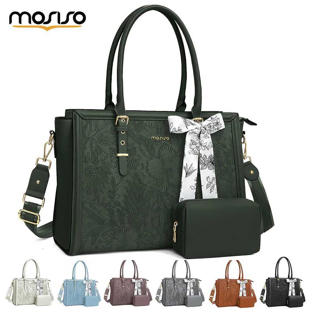 Shoulder Bags MOSISO Tote Bags 15.6 17.3 inch for Large Capacity Waterproof PU Leather for Women's Bag Bussiness Office Design Ladies Fashion X