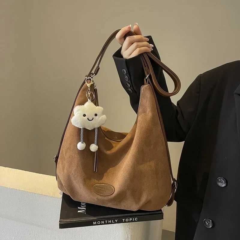 Shoulder Bags Autumn and Winter Retro Tote Bags Suede Large Capacity for Women 2024 New Versatile Multifunctional Women's Handbags Bolsas X2610
