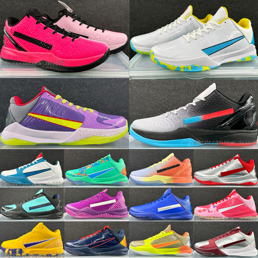 Top KB8 8s Elite Low Hommes Chaussures de basket-ball 5s 6s 9s Protro Designer Formateurs KB10 Pensez Rose Année du Cheval Loup Gris Baskets d'ex