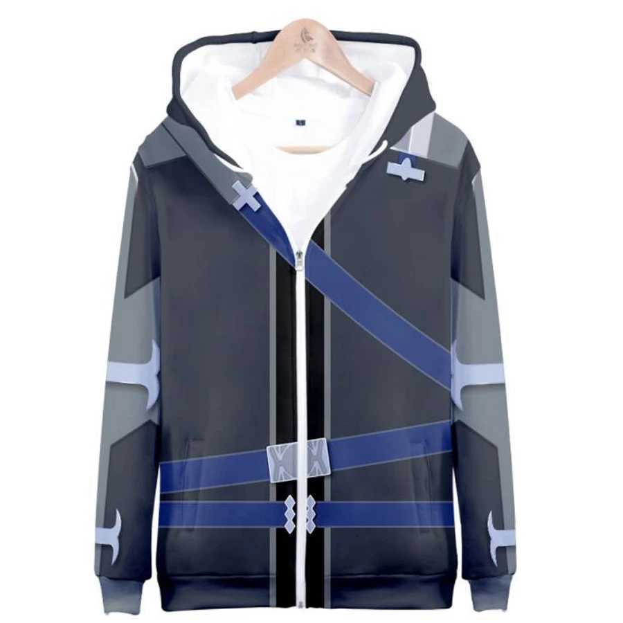 Jackets Anime SAO Sword Men's Art Online Baseball Jacket Men Bomber Jacket Outerwear Kirigaya Kazuto Kirito Baseball Uniform Cosplay Costume N2