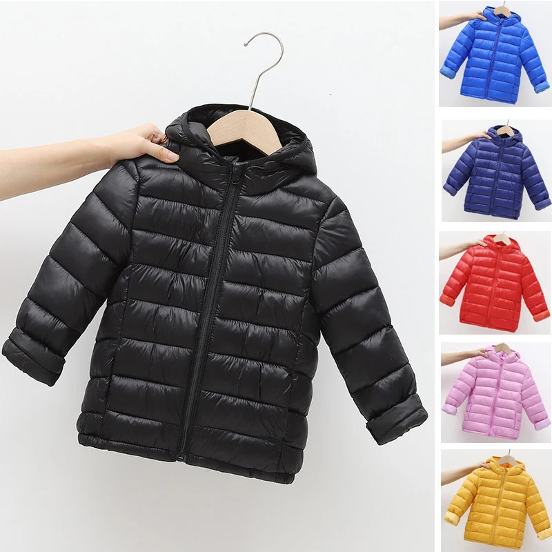 1pcs Boys Girls Coat Autumn Winter Kids Down Jackets Warm Thicken Outerwear Clothes Hooded Jacket Children Clothe 261016