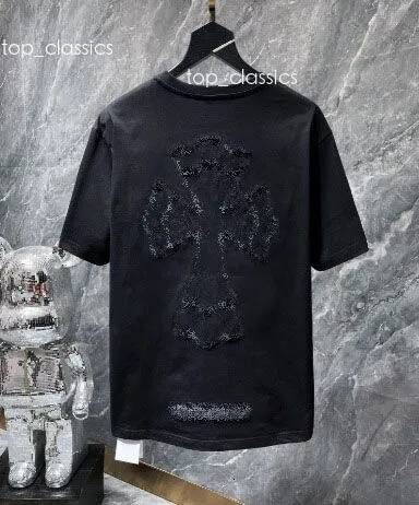 Chrome Tshirt Couple Graphic Tee Shirt Chrome Shirt Embroidered Letters Cotton Designer T Shirt Tops Shirts Tees Chrome T Shirts Mens Breathable Com