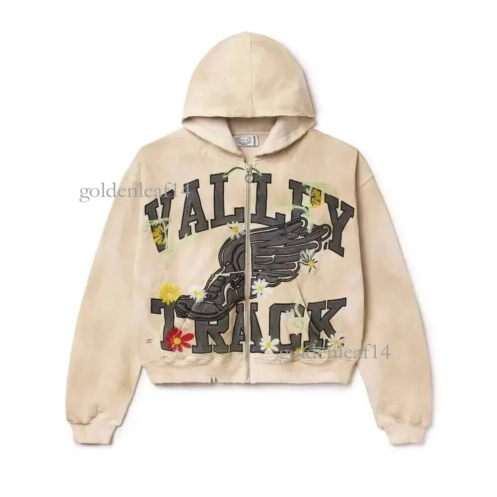 valleylys Hoodie Designer Hip Hop Gothic Style Y2k Graphic Zip Up valleylys With Diamonds Couple Sweatshirt Retro Camouflage Print Zipper Jacket a60