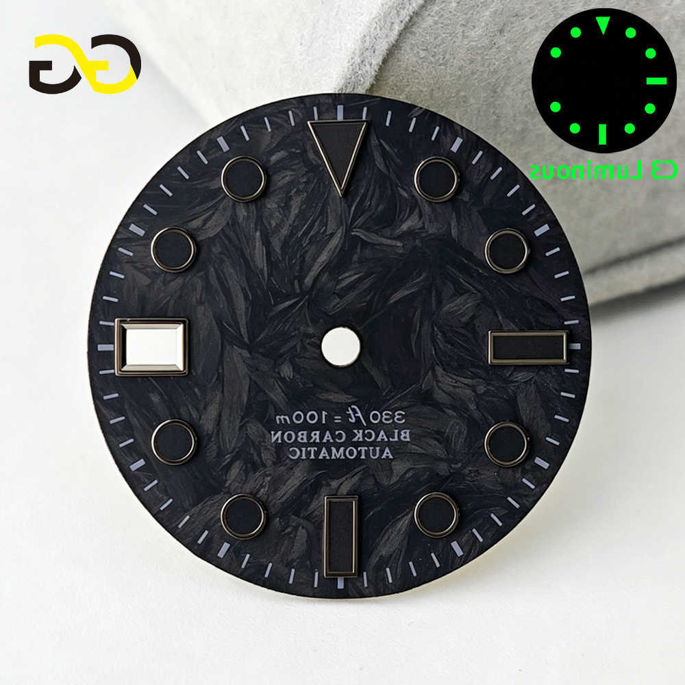 Luminous BW9/C3 Carbon Fiber Dial Single Calendar Part 28.5mm Diameter Modified for NH35 ment cessory S2610167UDK