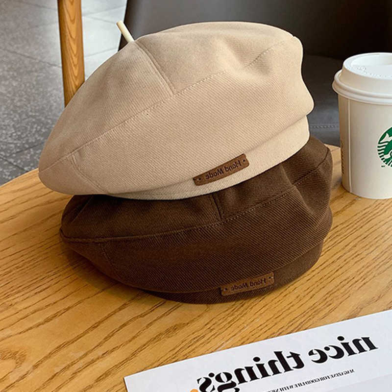 Autumn 1PC Winter New Sweet Cool Light Luxury Woolen Hats Retro Versatile Berets Cap S261016L3T8