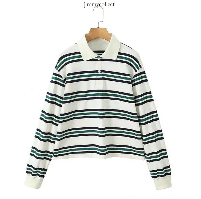 MM Jackets Fashion Stripe Womens T shirt Casual Long Sleeve Female All Match Polo Shirt Spring Ladies Loose Tops High Street 71a