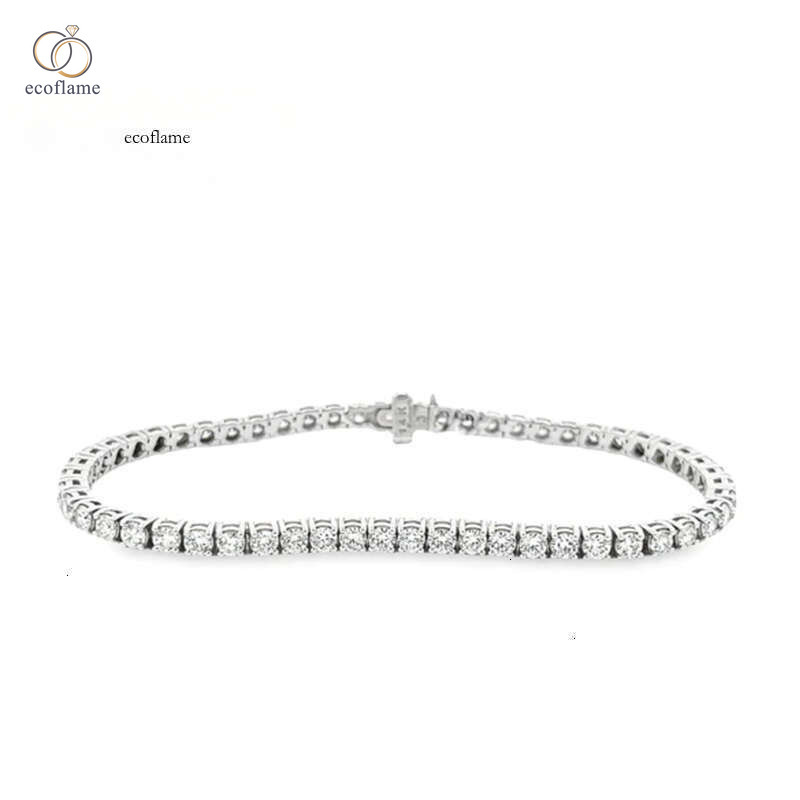 Gia Igi Certified Vvs CVD Hpht Lab Grown Round 14k Women's Real Tennis Bracelet