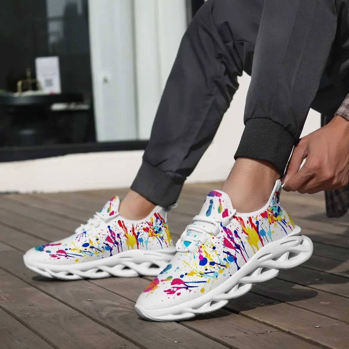 Casual Shoes Mens Sneakers Mesh Comfortable Breathable Men's Running Shoes Tennis Shoes for Men Walking Gym Sneakers Man Sports Shoes Woemn H26