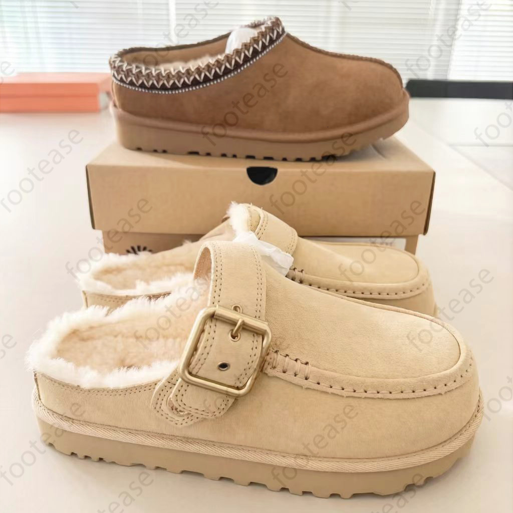 Goldenstar Evelina Clog Family Tazz Tasman Slippers Designer Shoes Sand Fur Slides Sheepskin Classic Platform Boots Suede Wool Fall Platform Boot Wi