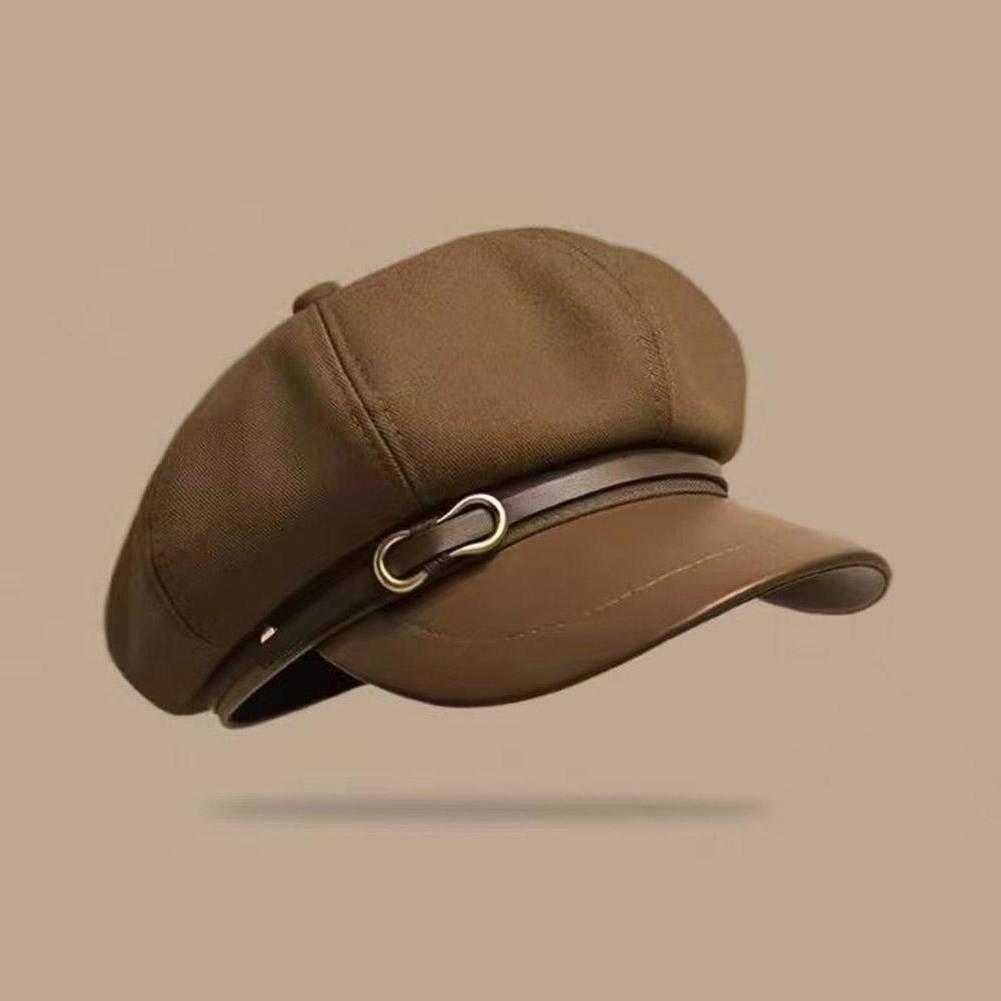Beret Retro Painter Caps for Girls Fashionable Soft Fabric Winter Warm Caps Retro British Painter Newsboy Duckbill Octagonal Hat S26101690WF