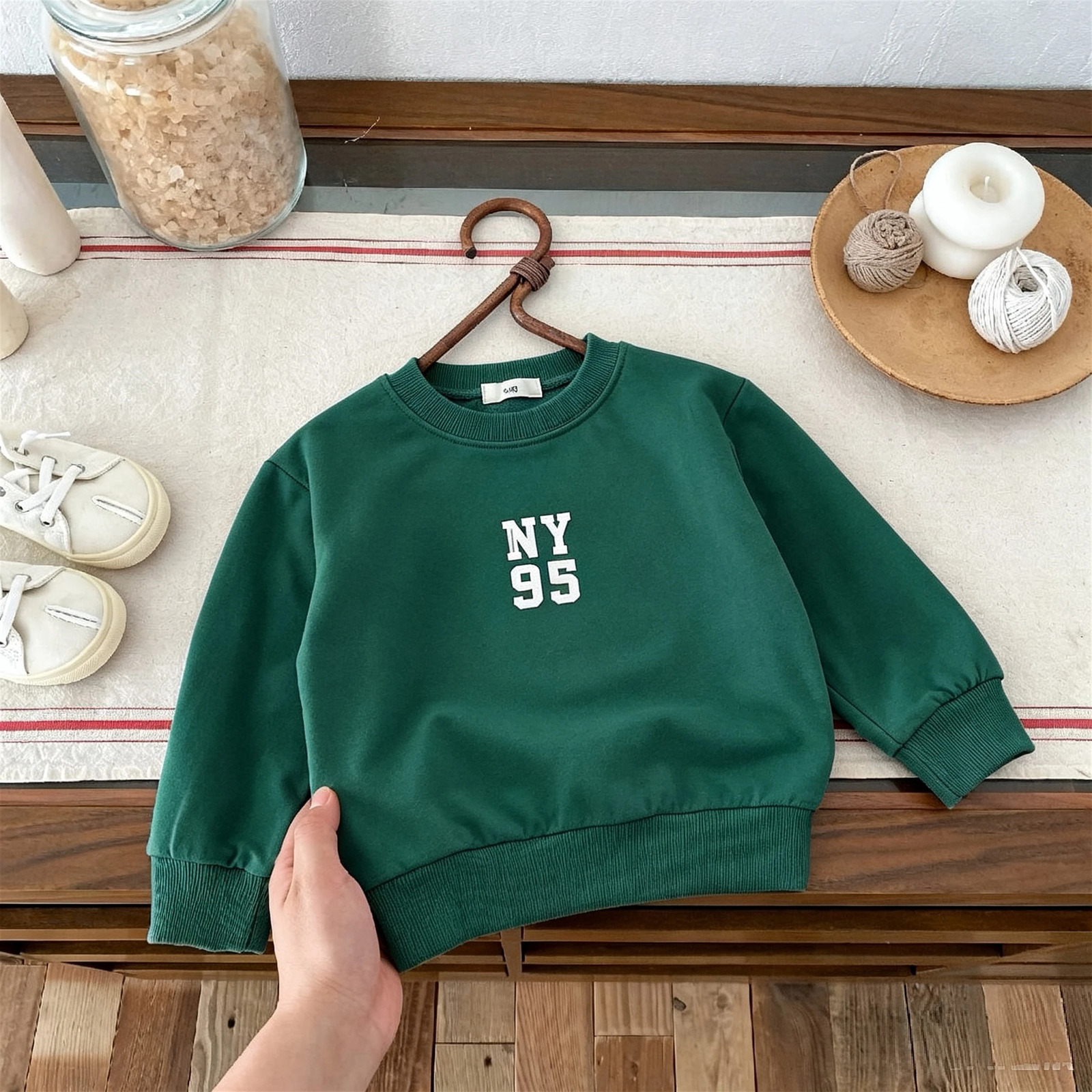 2026 Autumn Children's Sweatshirts Long Sleeved Tops Printed Fashion Simple Baby Boys Crewneck Hoodies Loose Casual Sweater261016