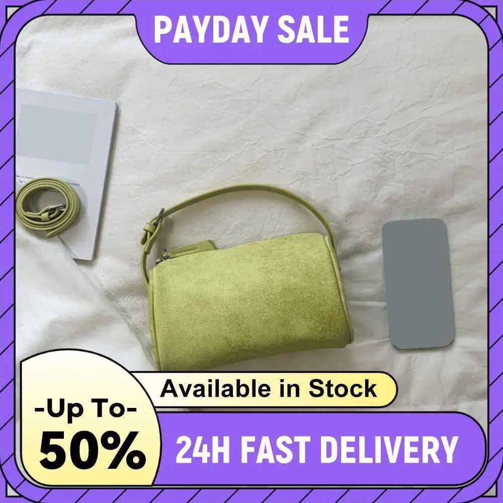 Shoulder Bags Women PU Leather Casual Pillow Shoulder Bags Solid Color Minimalist Bucket Bags Matte Texture Sling Pouch Commute Satchel Bags X261016