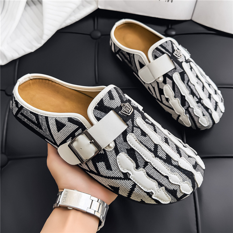 2026 New Men's Slippers: Low-Top Half-Slipper Lazy Slip-On Closed-Toe Sandals For Men N88-12