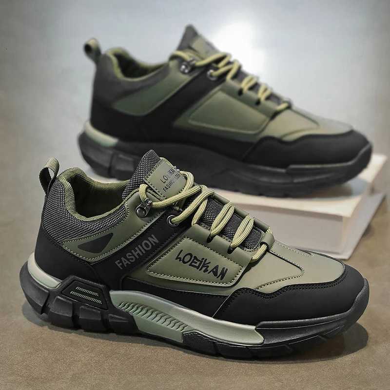 Casual Shoes Men's casual sports shoes four seasons new soft-sole anti-slip comfort work shoes outdoor fashion breathable running sneakers H261