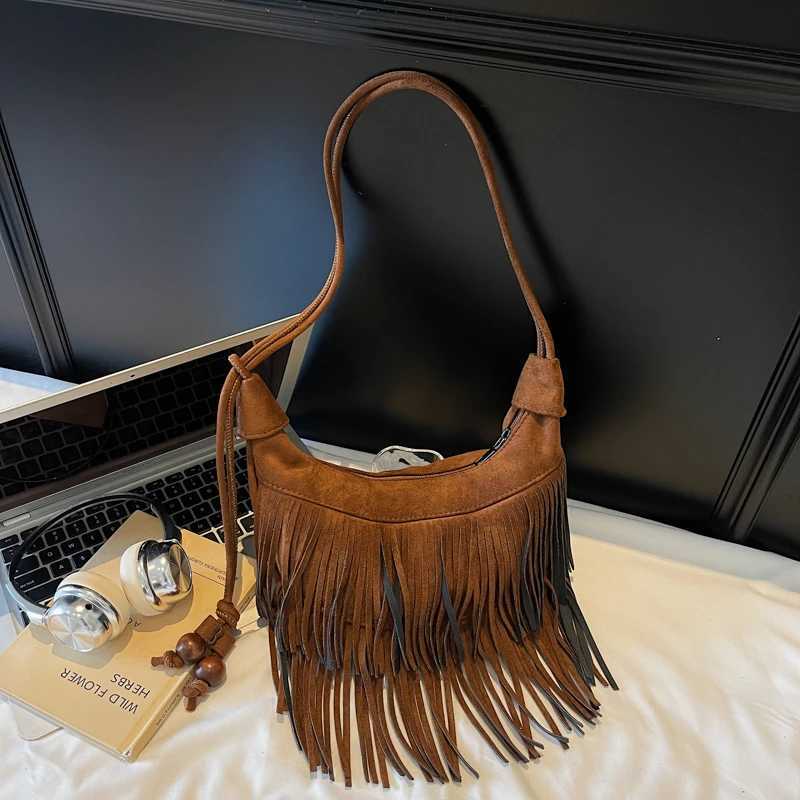 Shoulder Bags 2025 Autumn Fashion Classic Style Faux Suede Tassel Shoulder Bags Solid Zipper Popularity Personality Crossbody Bags for Women X261016