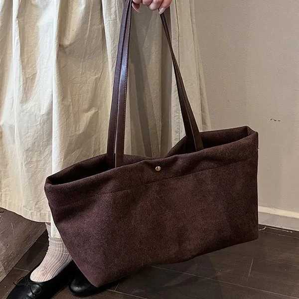 Totes Vintage Faux Suede Women Handbag Large Capacity Female Shoulder Bag Casual Big Tote for Daily CommuteTravel Shopping Bag Work X261016