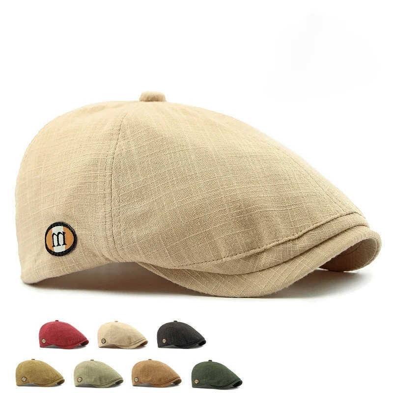 New 2025 Hats for Men and Women Wearing British Retro Beret Hat Fashion Casual Berets Caps for Women Solid Color Adjustable Cap S261016XDJH