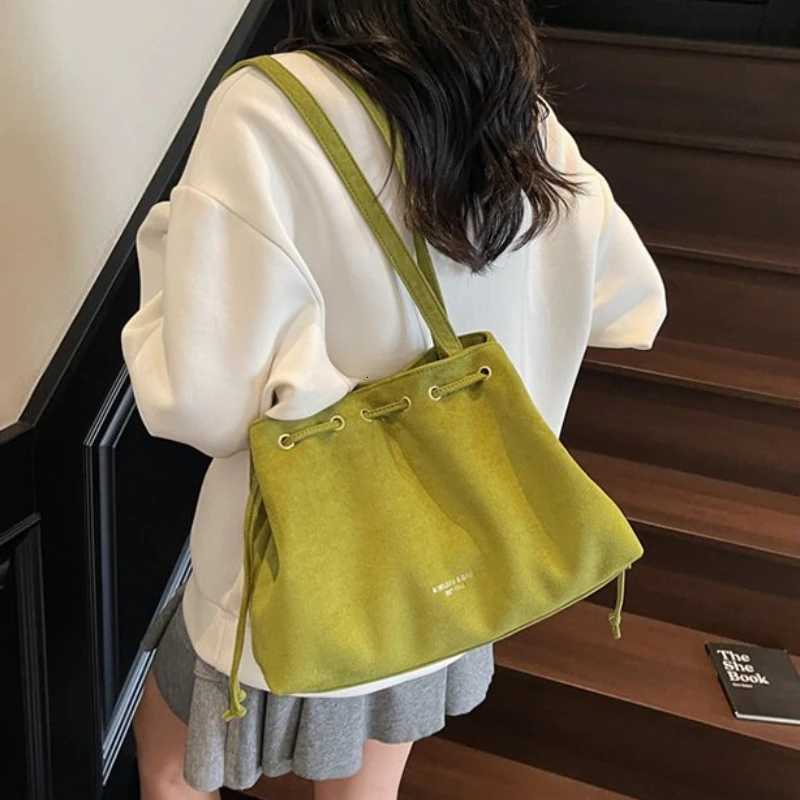 Totes Fashion Faux Suede Hasp Sewing Thread Design Women's Shoulder Bags 2026 Hot Sale Large Capacity Commute Stylish Crossbody Bags X261016