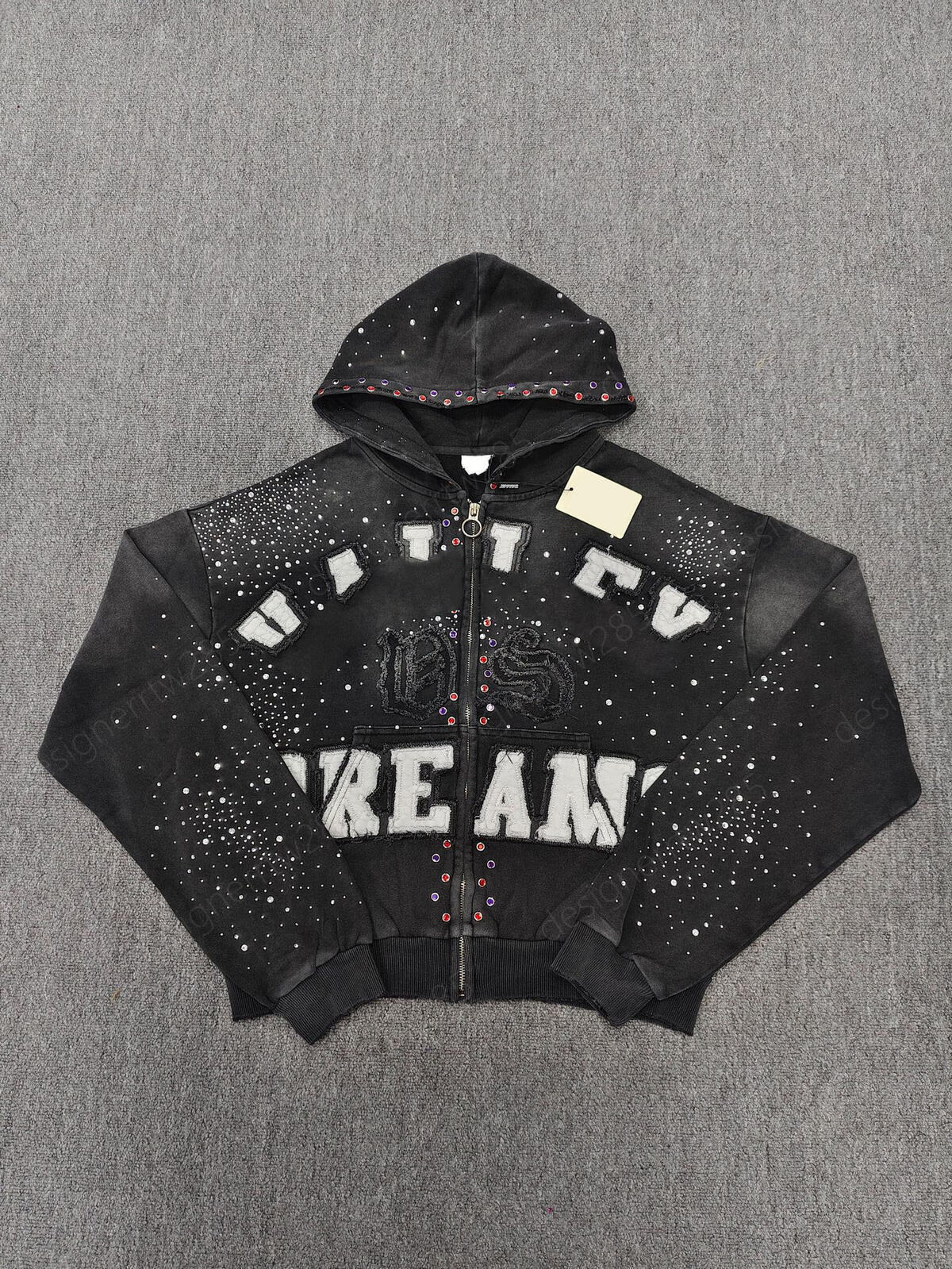 valleylys Hoodie Designer Rhinestone valleylys Zip Up Hoodie trendy men women Fleece Sweater Full Zipper Hoodies Jacket high quality Hoodie 6Ed f3e