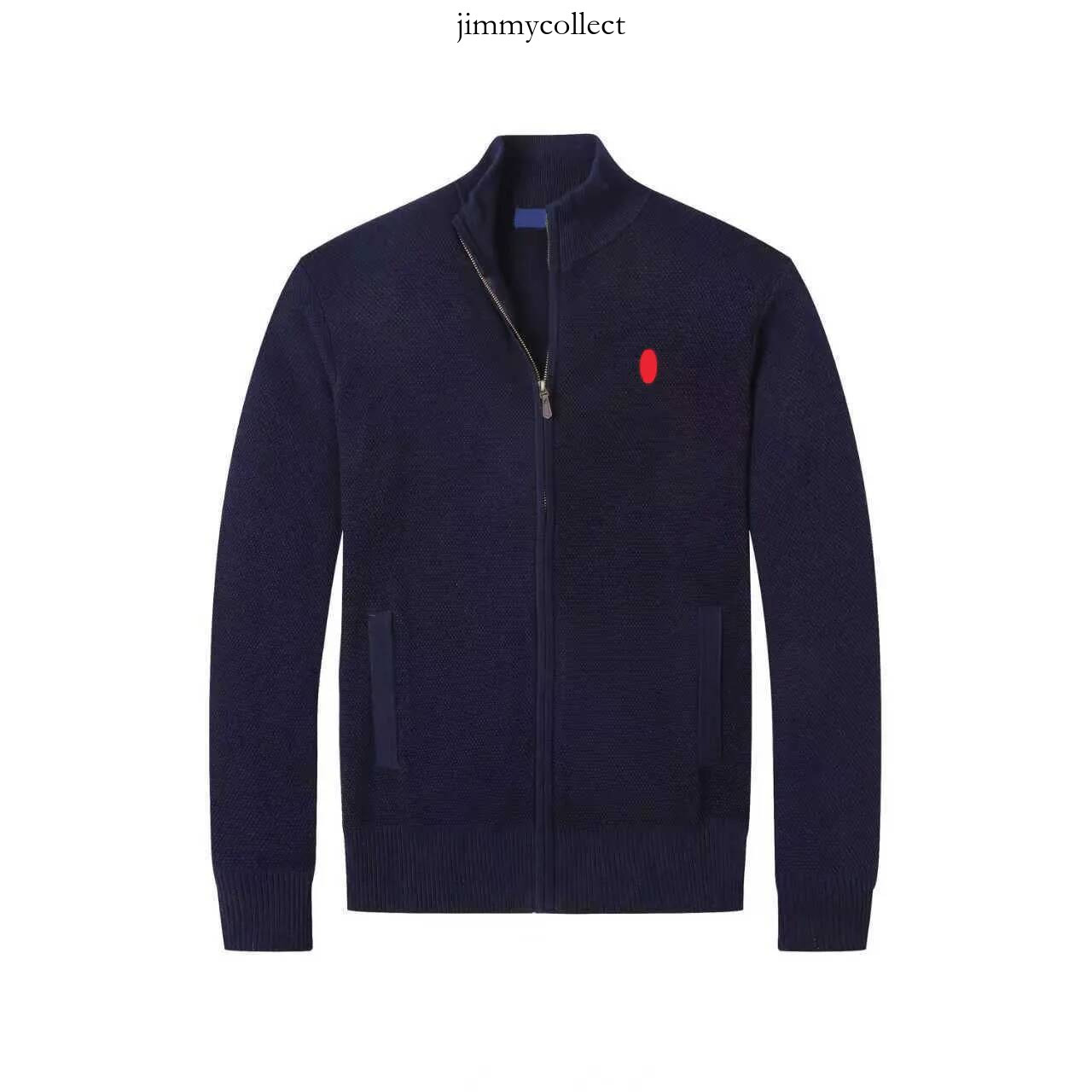 polo Designer Mens Turtle Neck Polo Knitted Sweater Cardigan Jumpers American Trendy Winter HighEnd Embroidery Horse Comfortable Cotton Men Zip Up S