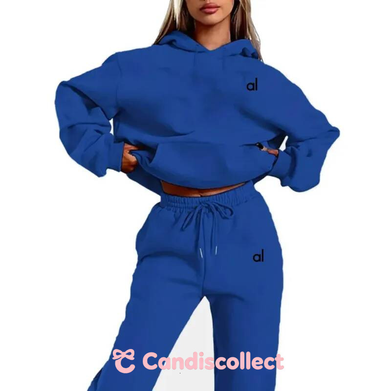 Hoodie Woman Designer Women's Hoodies Yoga 2 Piece Letter Printing Sports Suit Sportswear Jogging Hooded Clothes sweatshirt Sweatpants Luxury L