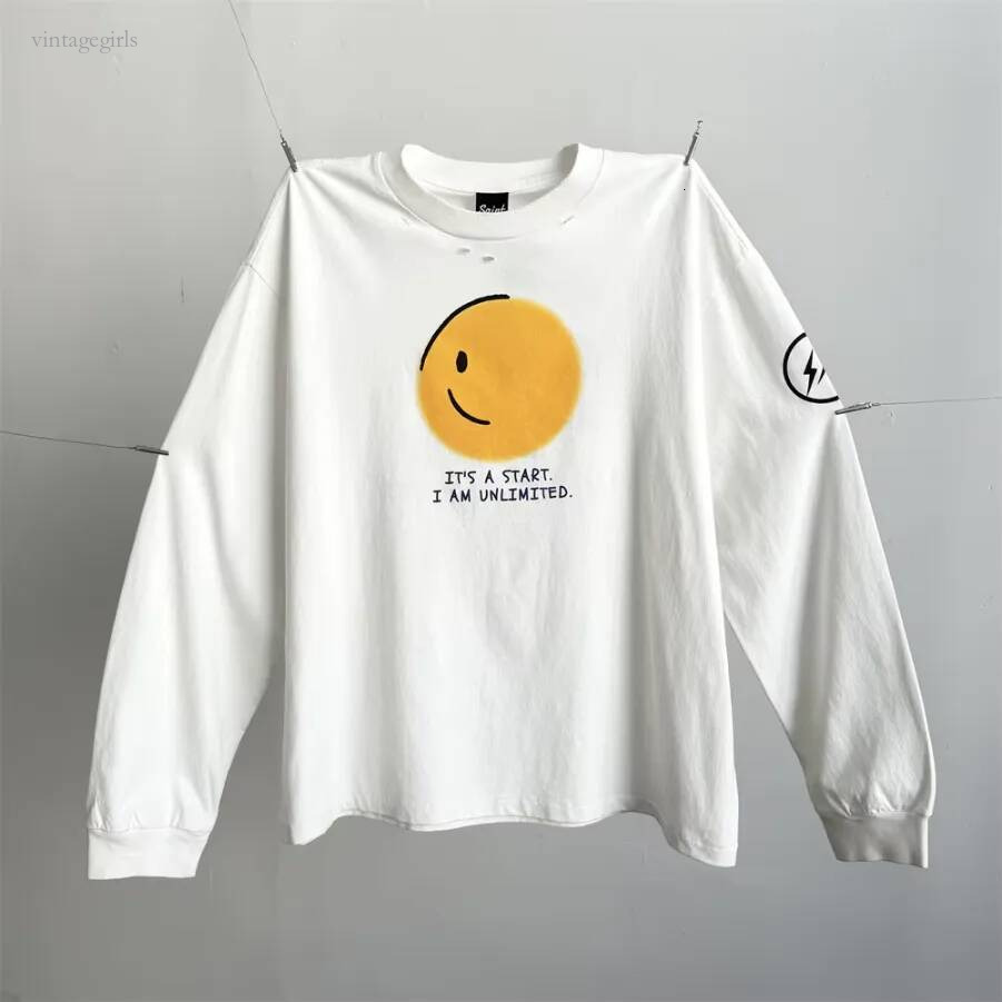 Designer Shirt Men Hole T Shirt Men Women Unisex Oversize Long Sleeves Tee Tops T Shirts Autumn Graphic Streetwear Y2k Size S-Xl