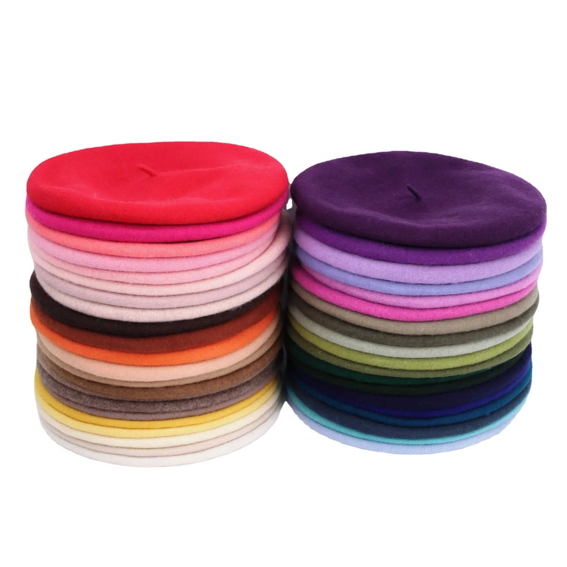 Multi-color New Wool Thick Berets Winter Autumn Artist French Retro Plain Painter Hat for Women Girls Warm Walking Outdoors Caps S261016F4OU