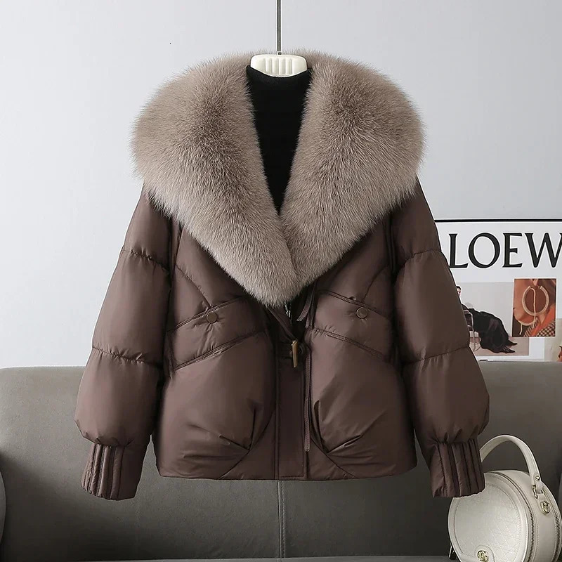 2026 Winter Thicke Warm Womens Parkas Removable Fur Collar Bread Coat Loose Chic Down Cotton Padded Casual Outwear 261016