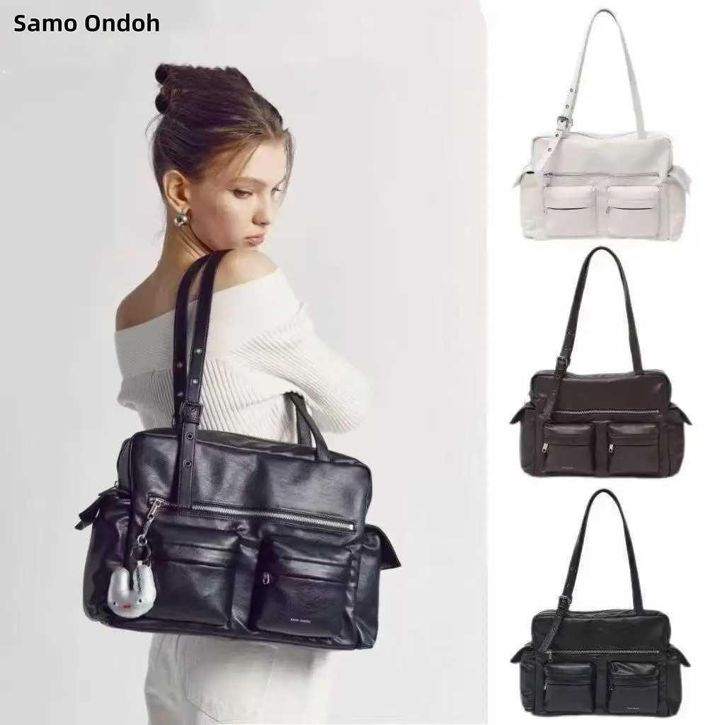 Samo Ondoh Korean New Designer Underarm Motorcycle Bag Samoondoh Large Multi-Pocket New Adjustable NEW Black Friday Hot Handbags