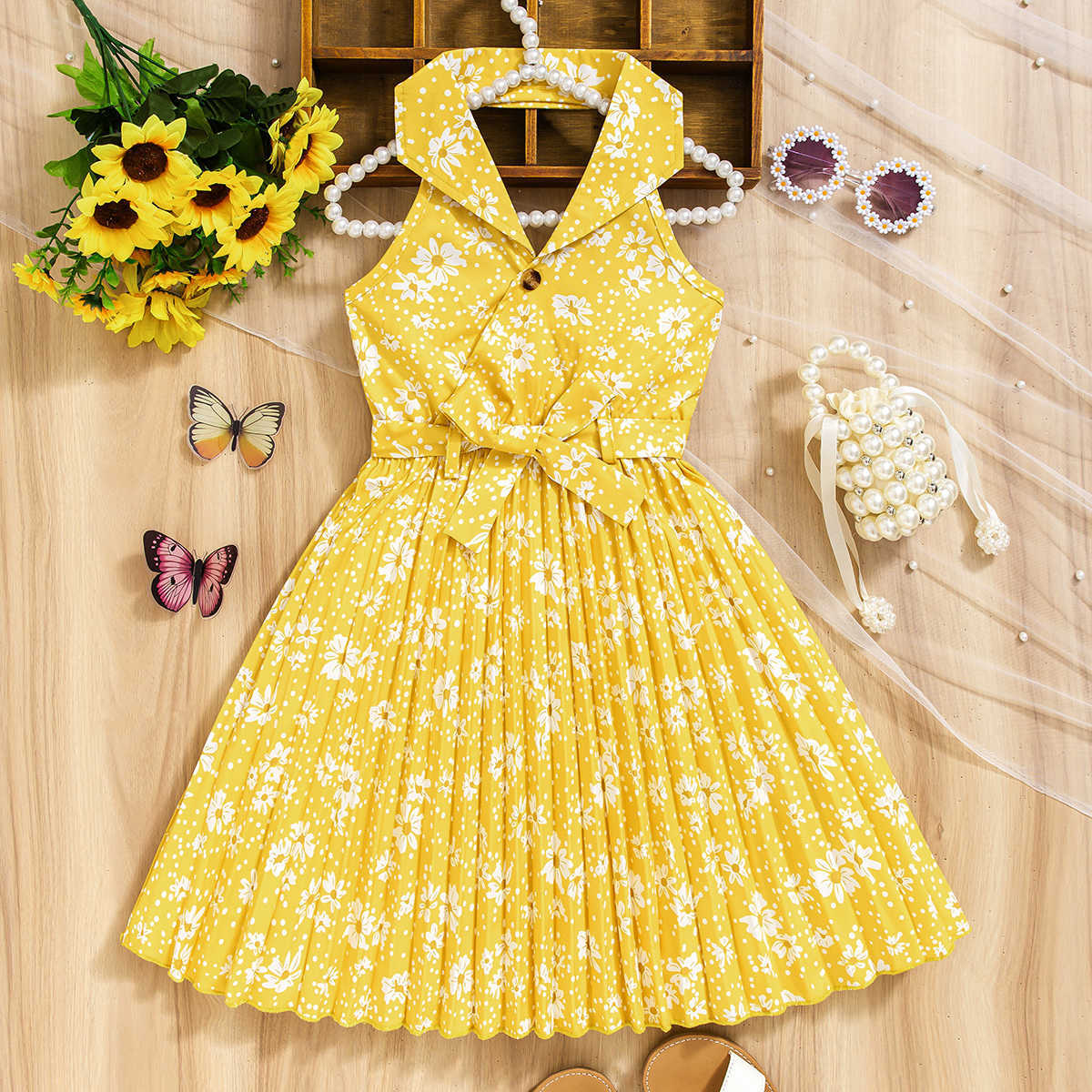 d Comfortable Perfect for Outdoor Outings and Birthday Parties! Suitable for Little Girls Aged 4-7 Spring and Summer. S261016VZ3G