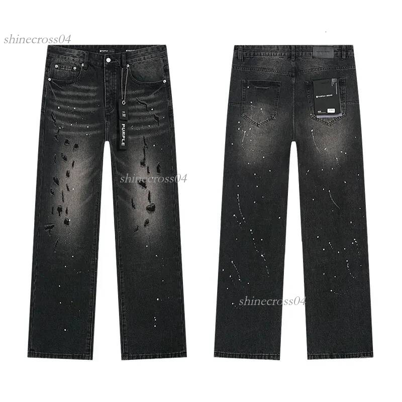 purples Jeans Designer purples Jeans Mens Jeans Fashion Ripped Joggers Baggy Wide Leg Jean Denims For Man Black Hip Hop Distressed Flared Pants High