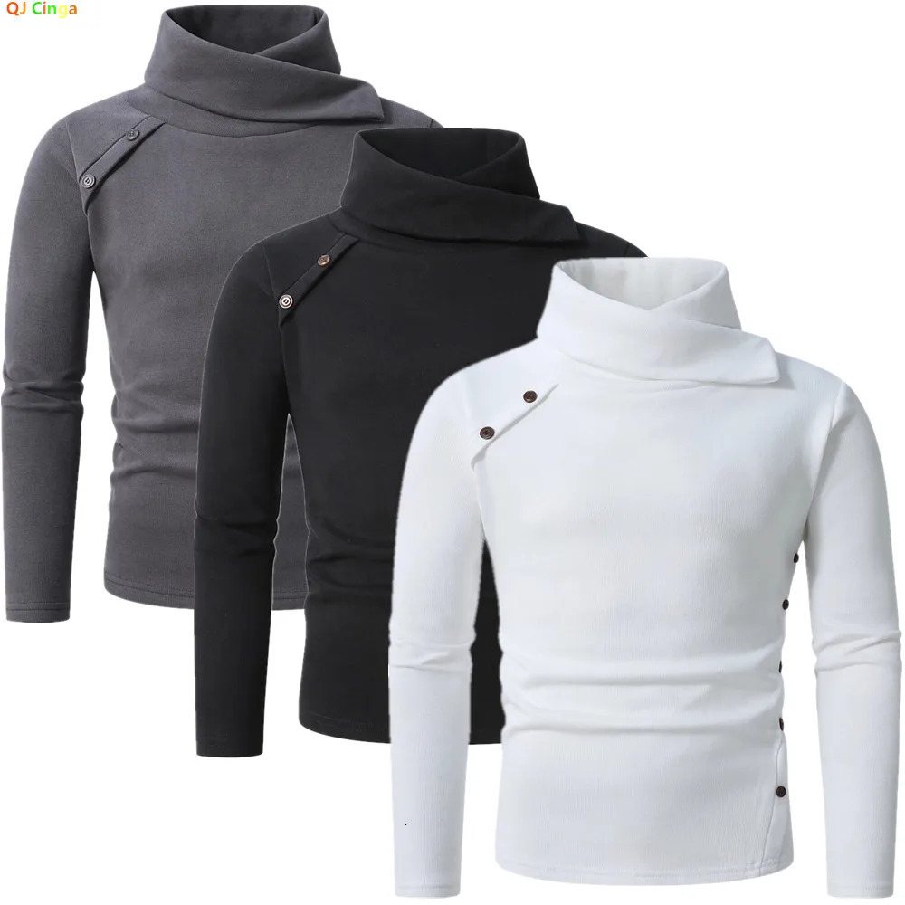 Winter Men's White Turtleneck Sweater Britishstyle Black Pullover Asian Sizes M4XL 2026 261009
