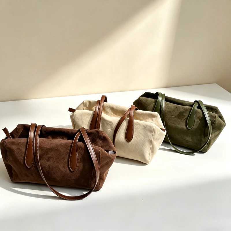 Shoulder Bags Women's handbag Cowhide suede handbag Genuine hobo bag Bowling shoulder bag Large capacity shopping bag X261016
